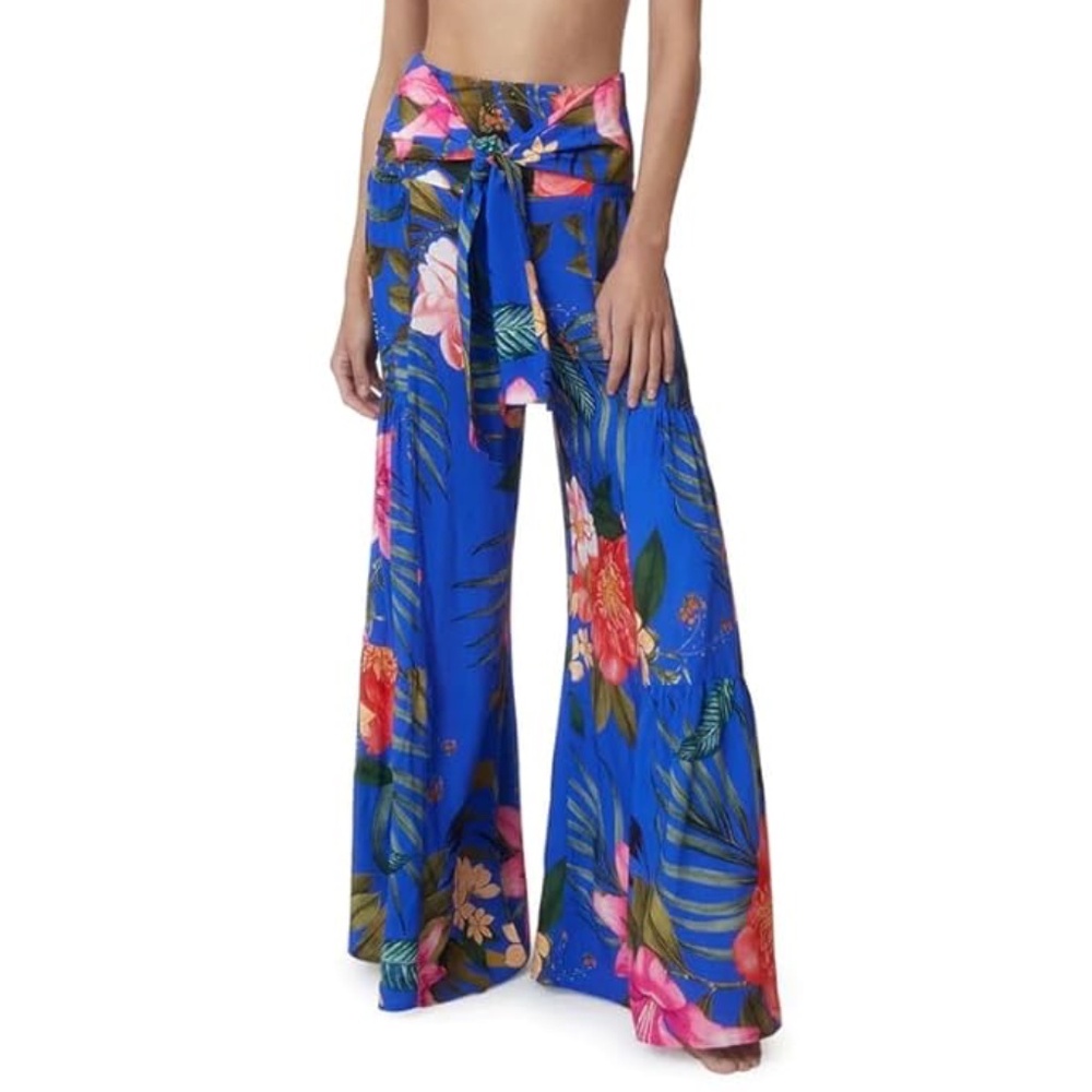 PQ Swim Blue Floral Coverup Pants